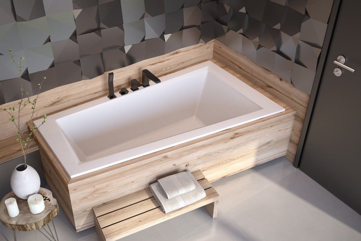 Акрилова ванна Intima Slim 150х85 (права) Besco PMD Piramida без панелі для облицювання плиткою