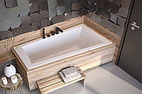 Акриловая ванна Intima Slim 150х85 правая Besco PMD Piramida без панели, для облицовки плиткой