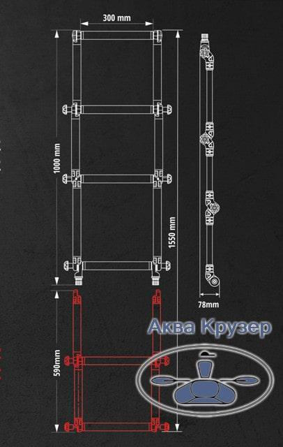 Удлинитель лестницы FASTEN Борика складной из алюминиевой трубы 32 мм (El032) - фото 2 - id-p1216837389