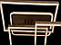 Сучасна світлодіодна люстра з пультом до 25 кв.м колір Коричневий 135 Ват Diasha 3915/3СF, фото 10