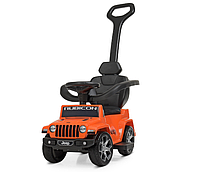 Электромобиль Jeep Каталка-толокар оранжевый