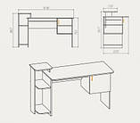 Стіл комп'ютерний з тумбою та полицею СКМ 3, фото 2