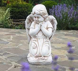 Садова фігура Ангел, що молиться на колінах 5433x32 см ССП1 2092-Н ангелок статуя скульптури для саду