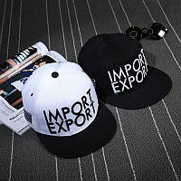 Кепка с прямым козырьком Snapback реперка - снепбек Import Export Белая