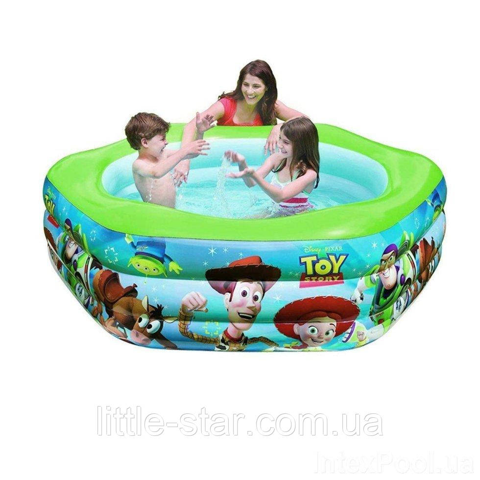 Дитячий надувний басейн Intex 57490 «Історія іграшок», 191 х 178 х 61 см, надувне дно