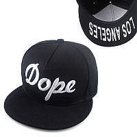 Кепка с прямым козырьком Snapback реперка - снепбек Dope Черная