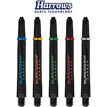 Набір хвостовиків для дротиків дартс Harrows Англія Supergrip Carbon 6 штук, фото 2