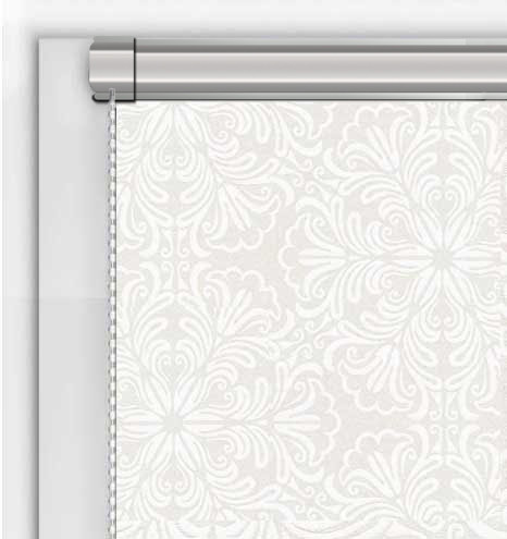 Закритий Тканинний ролет Металік Білий Принт