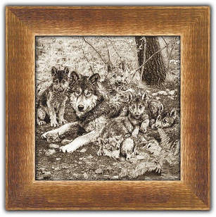 Картина класична Вовки покл01кв20х20