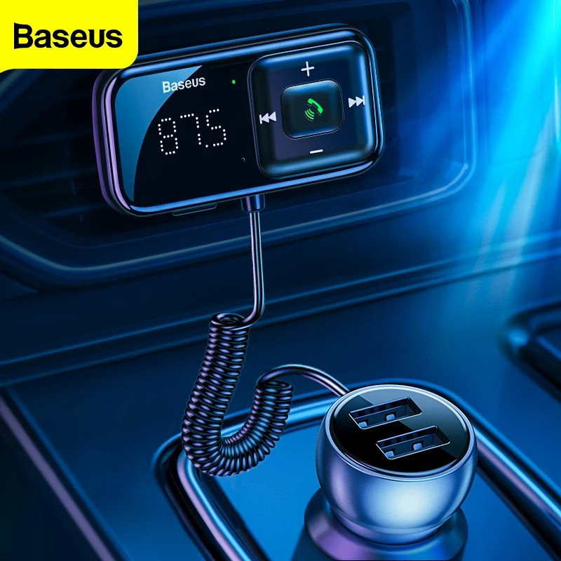 FM трансмітер Baseus S16 3A з виносним пультом Bluetooth 5.0 (аналог Roidmi 2s/3s)