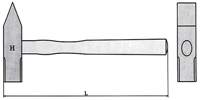 Молоток слесарный искробезопасный 1,0 кг. Al-Cu с ручкой X-Spark 186-1004 - фото 3 - id-p1216990313