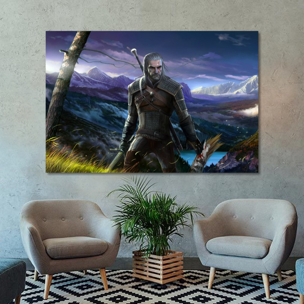 Картина інтер'єрна на полотні The Witcher, Відьмак, фото 1
