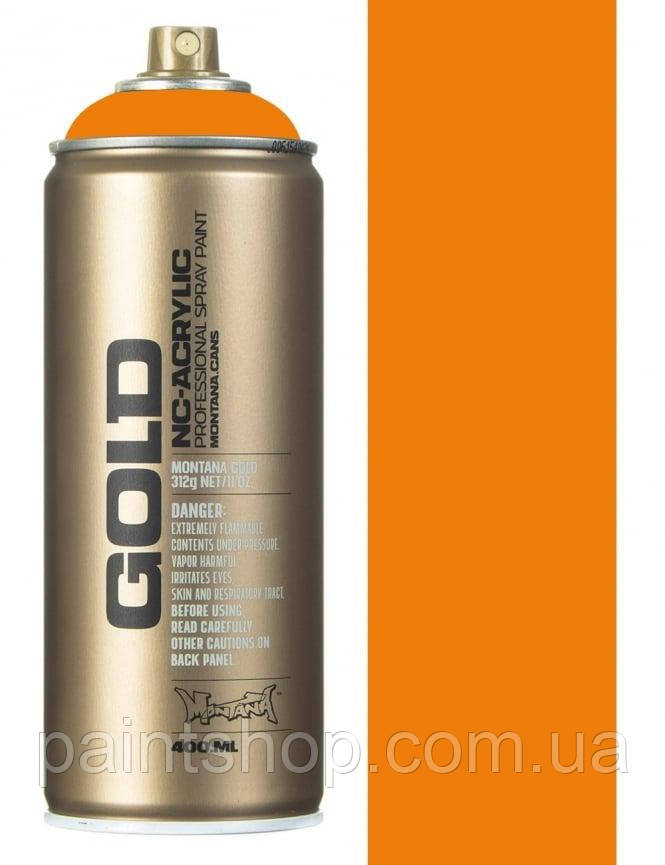 Аерозольна фарба Montana Gold S2000 Shock Orange Light (Помаранчевий) 400 мл