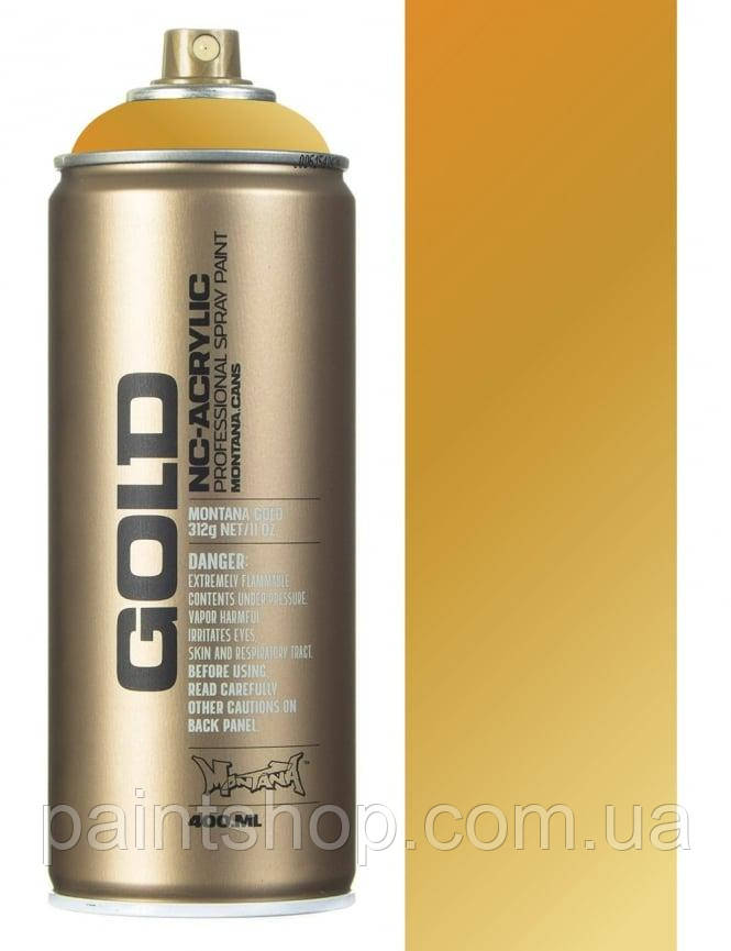 Аерозольна фарба Montana Gold M3010 Gold Matt (Золотий мат) 400 мл