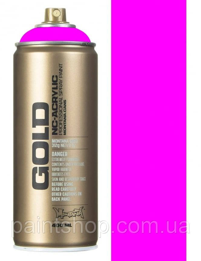 Фарба флуоресцентна Montana Gold F4000 Gleaming Pink (Рожева) 400 мл