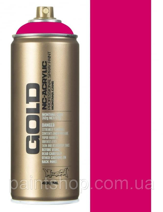 Аерозольна фарба Montana Gold P3000 100% Magenta (Рожевий) 400 мл