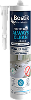 Герметик силиконовый санитарный нейтральний BOSTIK ALWAYS CLEAN N белый 280 мл защита от плесени