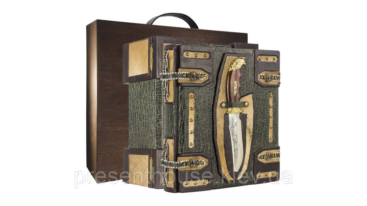 Книга шкіряна  Російське полювання (Terra) (з ножем), фото 1