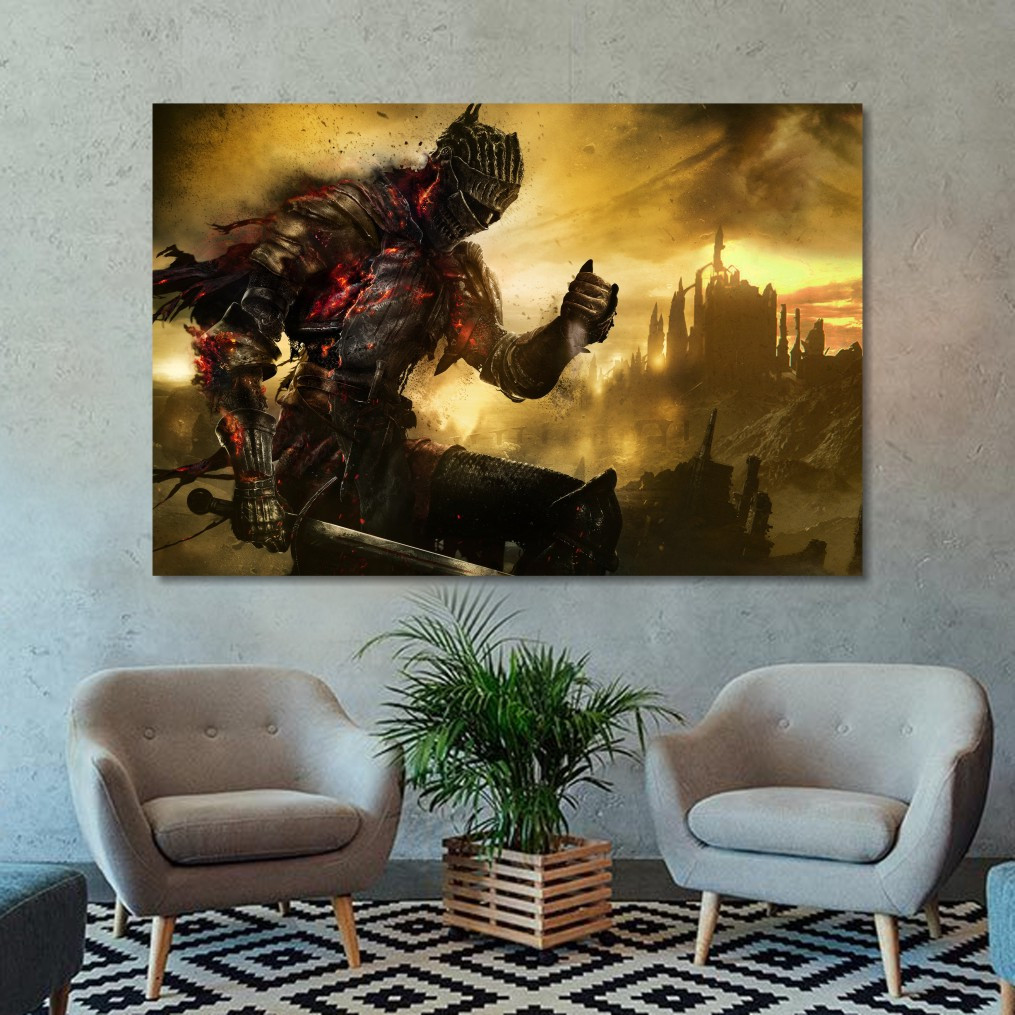 Картина інтер'єрна на полотні Dark Souls, Лицар, фото 1