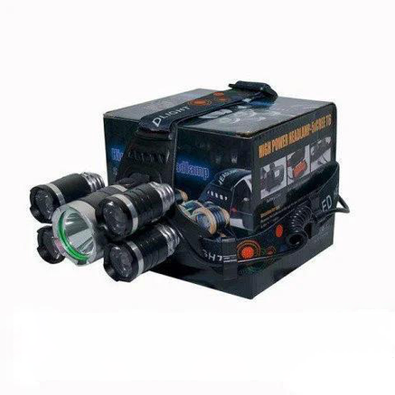 Налобный фонарик Bailong V25-T6+4XPE Черный, фото 2