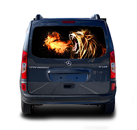 3д наклейка на заднее стекло ARB 3D TUNING STUDIO Лев Lion fire 1498х800х0.18мм