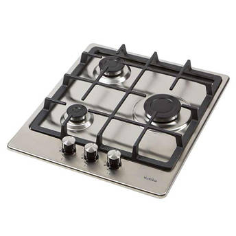 Газова варильна панель 3 конфорки Ventolux HSF430-P3 CS (X) неіржавка сталь, фото 1