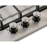 Газова варильна панель 3 конфорки Ventolux HSF430-P3 CS (X) неіржавка сталь, фото 5