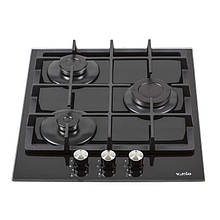 Газова поверхня 3 конфорки Ventolux HSF430-S3G CS (BK) газ контроль