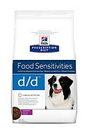 Hill's Prescription Diet d/d Food Sensitivities корм для собак с уткой и рисом 12 кг
