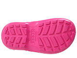 Сапоги резиновые для девочки дождевики Кроксы с ручками / Crocs Kids Handle It Rain Boot (12803), Ярко-розовые, фото 9