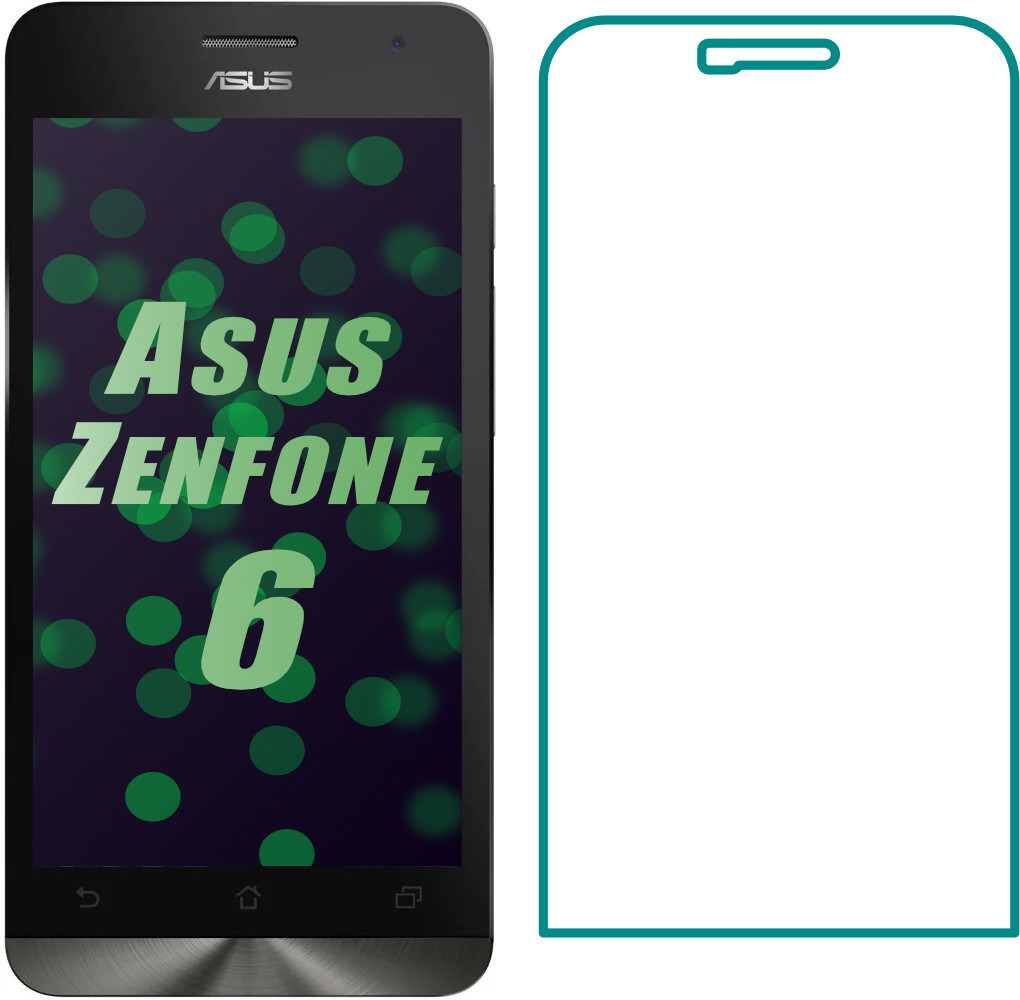 Захисне скло Asus ZenFone 6 (2014) (Прозоре 2.5 D 9H) (Асус Зенфон 6)