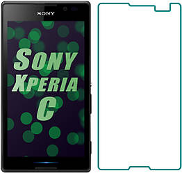 Захисне скло Sony Xperia C C2305 (Прозоре 2.5 D 9H) (Сони Иксперия Ц 2305)