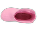 Сапоги резиновые для девочки дождевики Кроксы с ручками / Crocs Kids Handle It Rain Boot (12803), Розовые, фото 6
