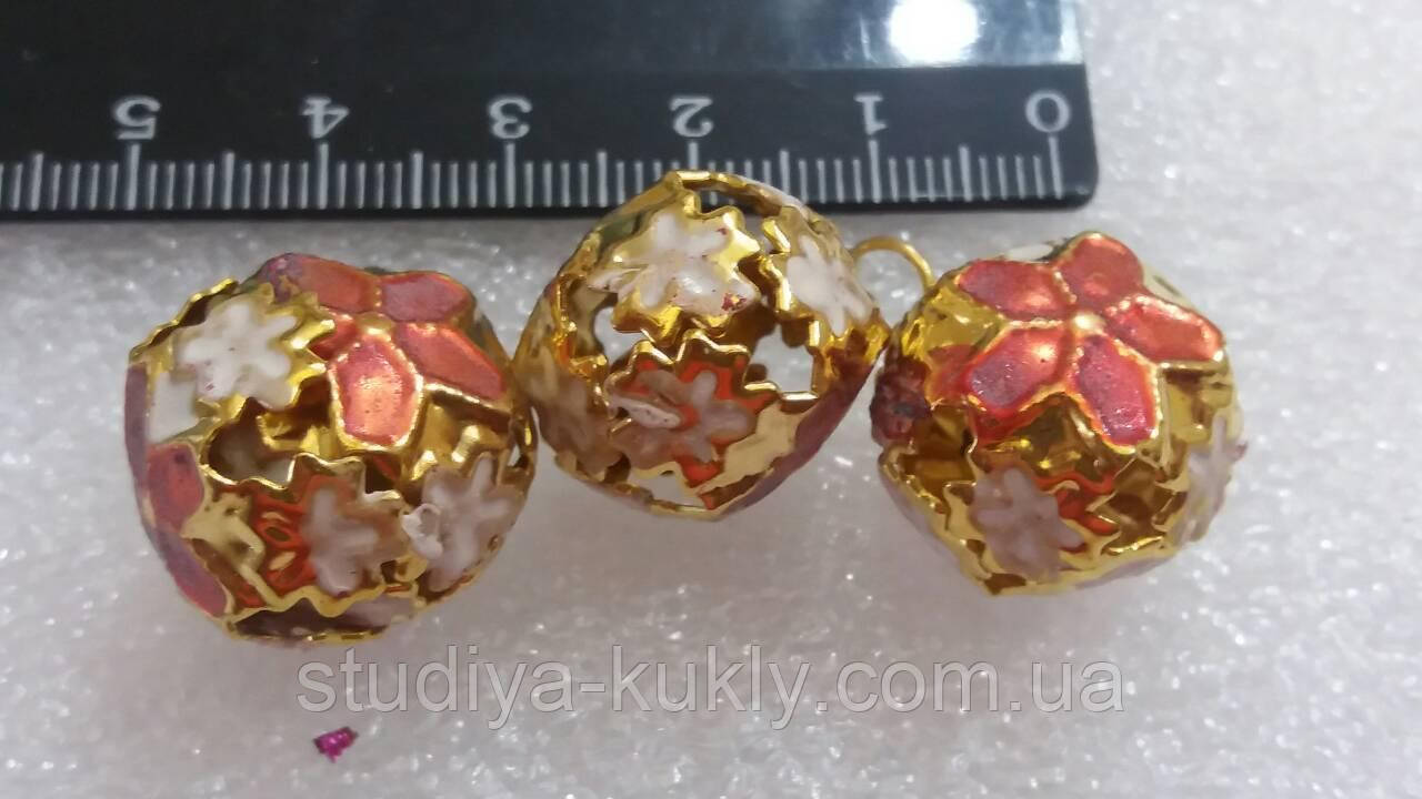 Бубонець металевий, кольоровий, 18 мм, фото 1