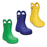 Чоботи гумові дитячі дощовики Крокси з ручками / Crocs Kids Handle It Rain Boot (12803), Жовті, фото 9