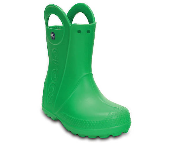 Green kids crocs best sale