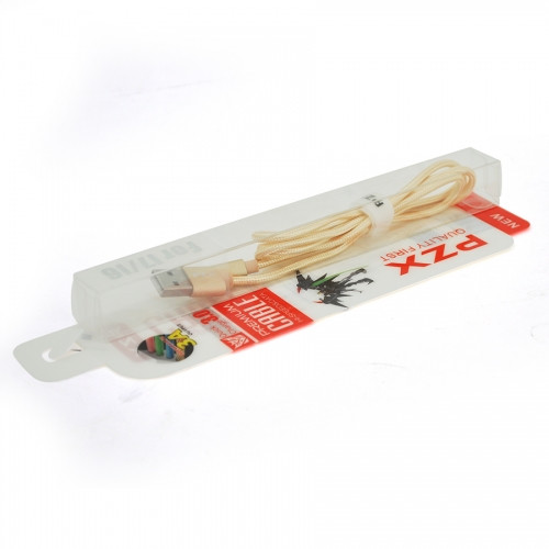 Кабель PZX S-18, Lighting, 2.1 A, Gold, довжина 1м, BOX