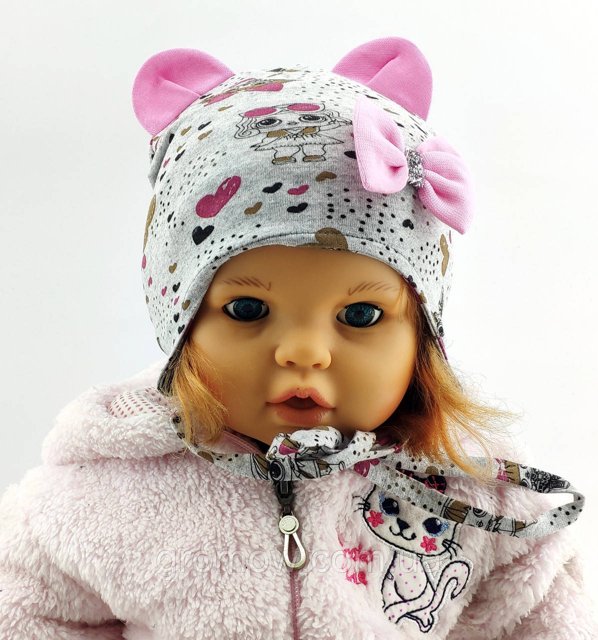 Оптом шапки 46 48 і 50 розмір трикотажна дитяча шапка головні убори дитячі гурт (ОРШ103), фото 1