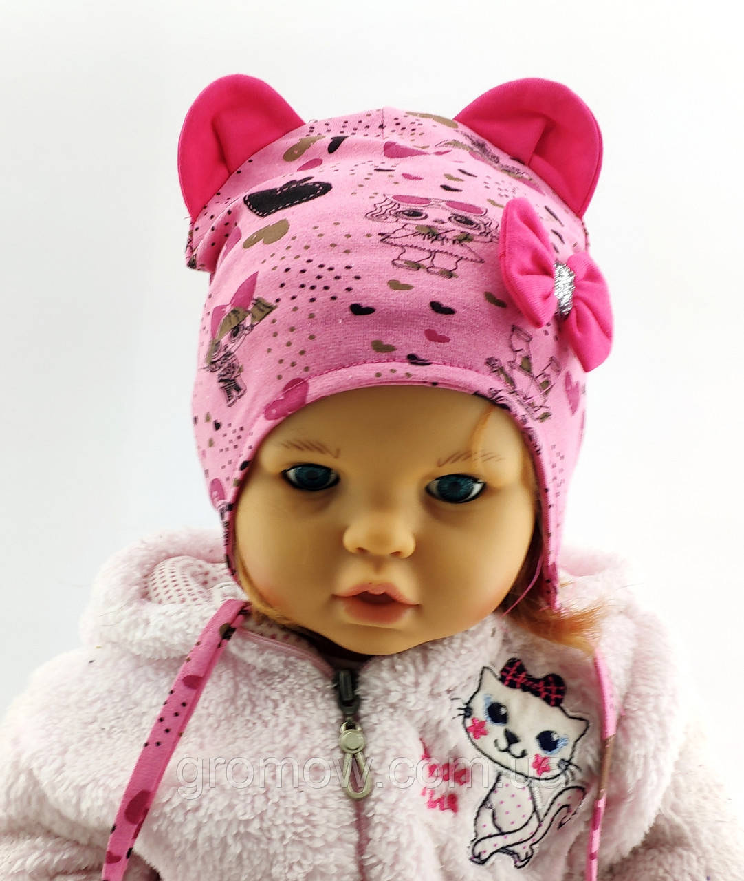 Оптом шапки 46 48 і 50 розмір трикотажна дитяча шапка головні убори дитячі гурт (ОРШ104), фото 1