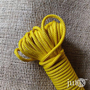 Шнур поліпропіленовий (плетений) 3 мм - 10 метрів Жовтий