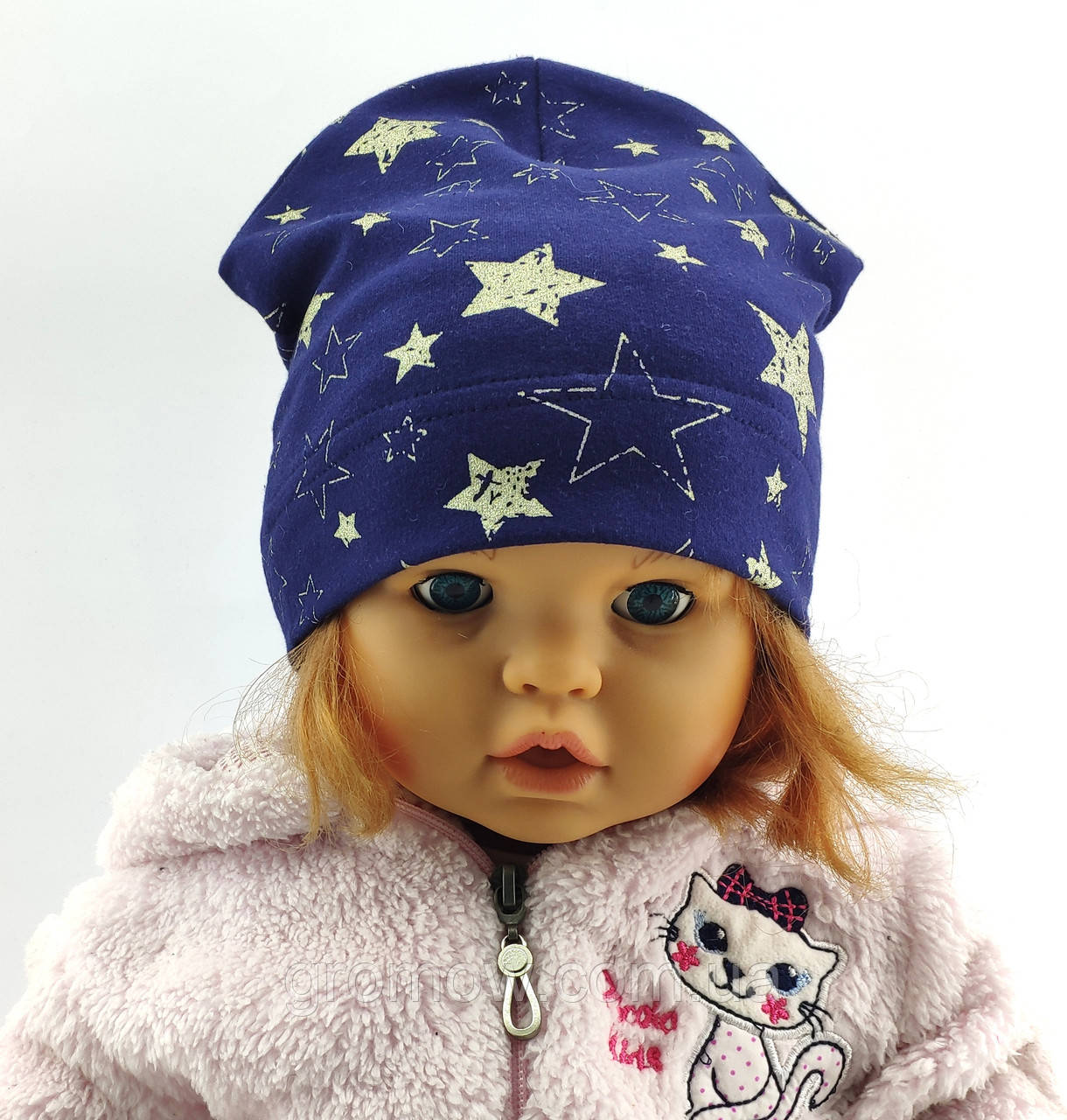 Оптом шапки 50 52 і 54 розмір трикотажна дитяча шапка головні убори дитячі гурт (ОРШ133), фото 1