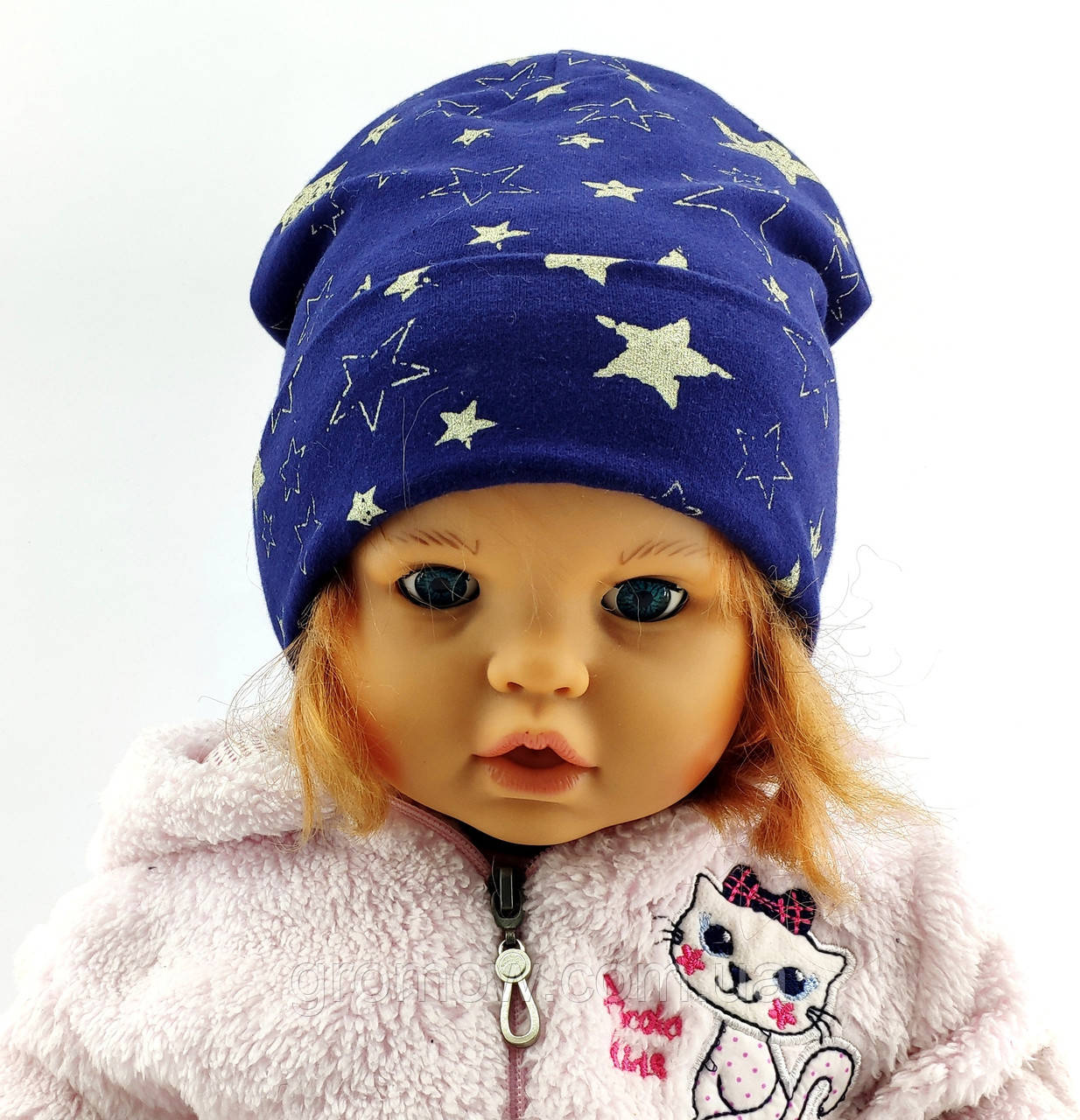 Оптом шапки 50 52 і 54 розмір трикотажна дитяча шапка головні убори дитячі гурт (ОРШ126), фото 1