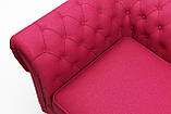 Тканина для перетяжки м'яких меблів шеніл Перфекто (Perfecto) рожевого кольору, фото 4