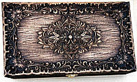 Шкатулка "Старовинна" різьблена з натурального дерева