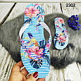 Жіночі силіконові в'єтнамки на пенковой підошві смугасті Gipanis Україна, фото 4