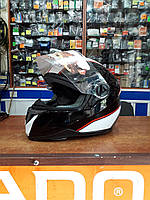Шлем FXW HF-122 BLACK + WHITE PRINT размер S