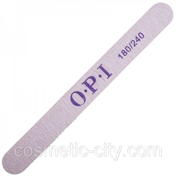 Пилка для нігтів OPI 180/240, пряма, сіра