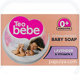 Дитяче тверде мило Teo Bebe з екстрактом лаванди, 75г