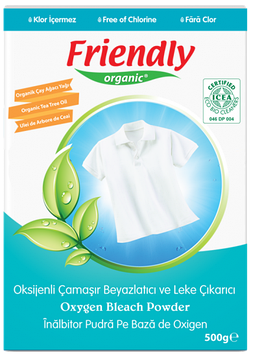 Органічний кисневий порошок для видалення плям Friendly Organic 500 гр