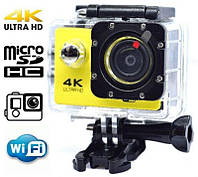 Экшн камера Action Camera 4к V3R WiFi крепление в комплекте+водостойкий кейс для подводной съемки